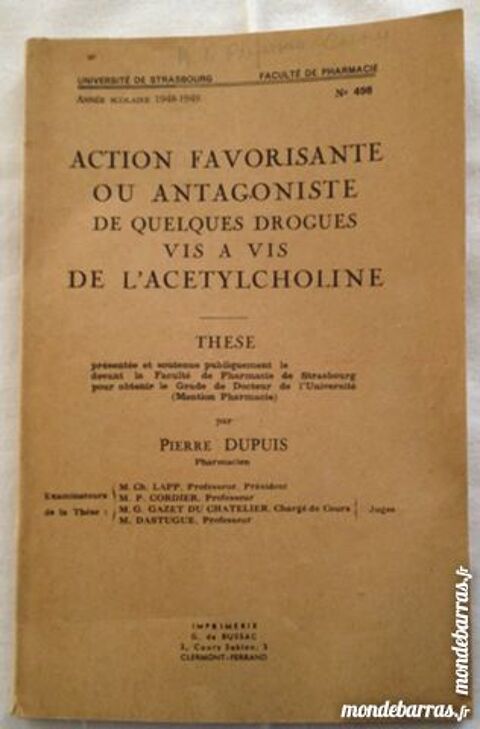 quelques drogues  vis à vis de l'acétylcholine 6 Achenheim (67)