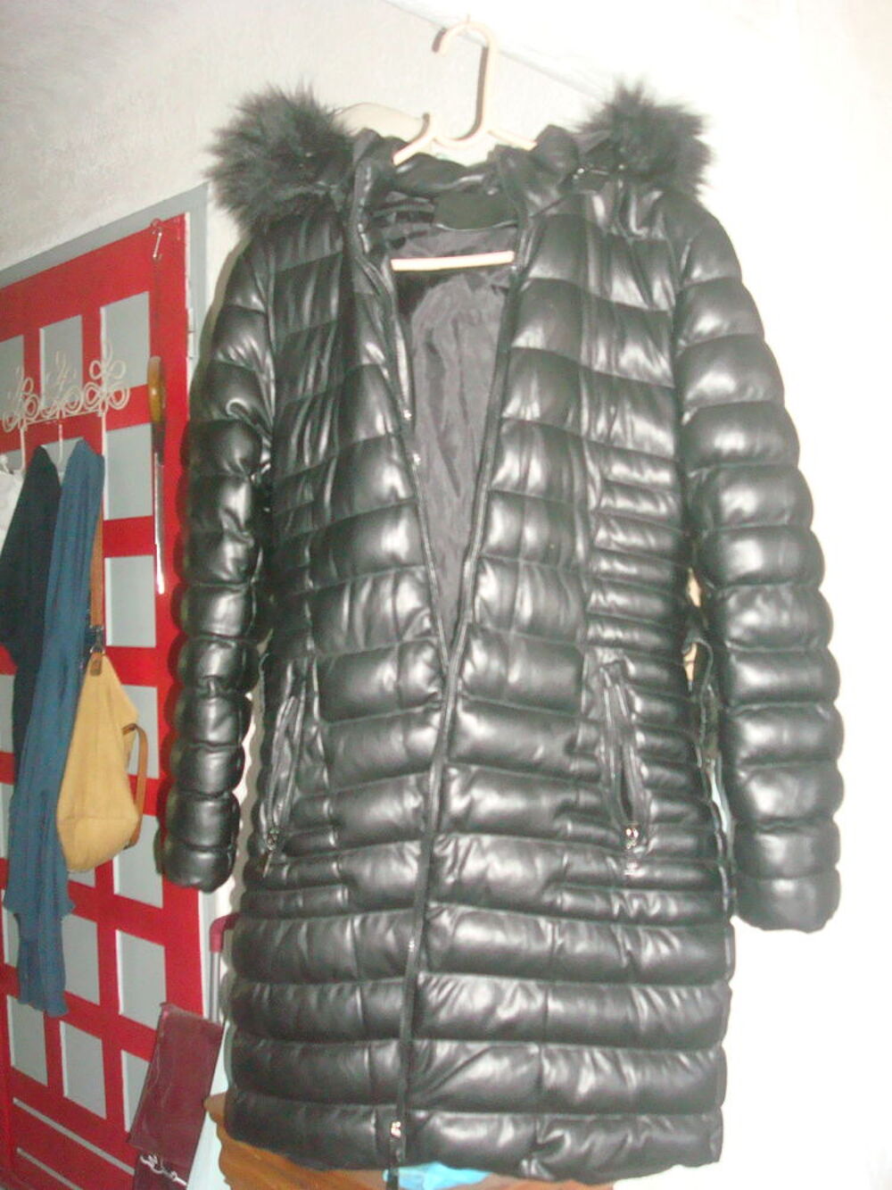 manteau faux cuir Vtements