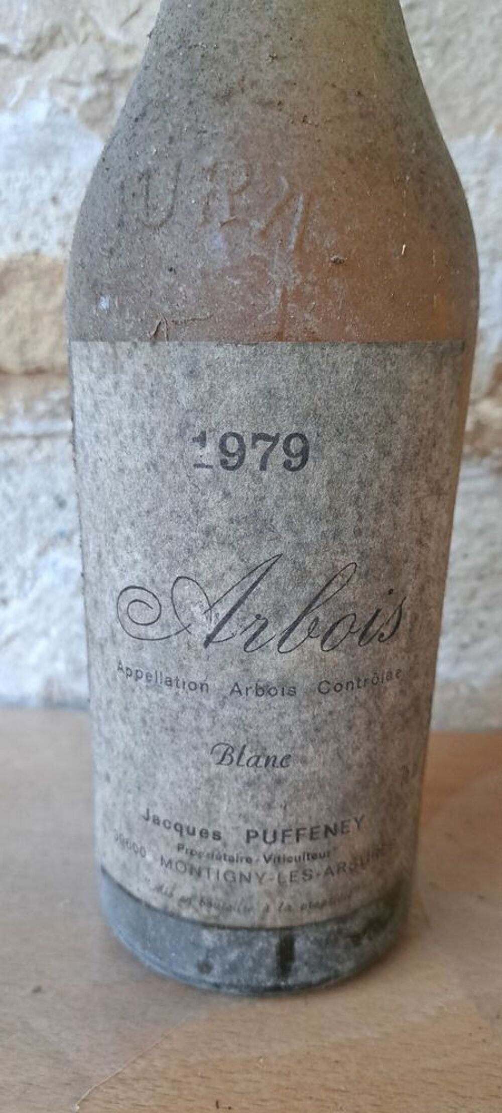 Bouteille d'ARBOIS BLANC 1979 Jacques Puffeney 