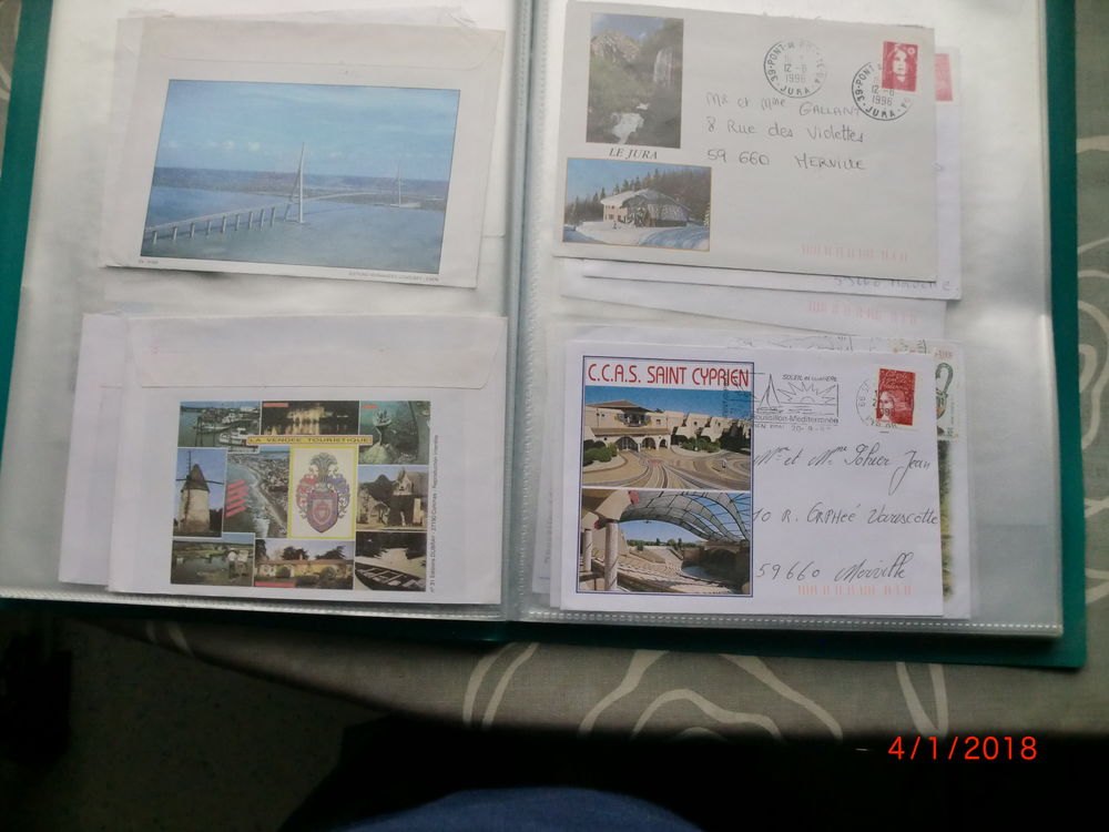 enveloppes &eacute;crite et timbr&eacute; (30cts) 