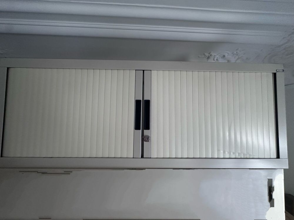 lot de 3 armoires de bureau + rehausses gris Meubles