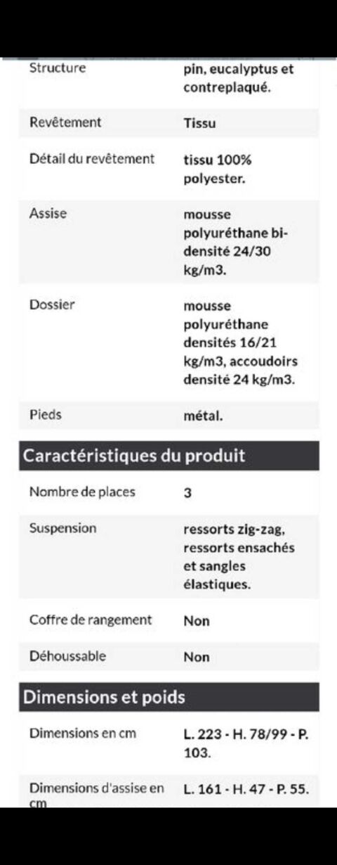 canap grise  3/4 places 500 vreux (27)