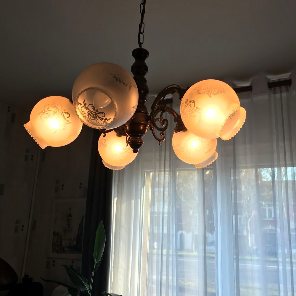 lustre 5 globes Décoration