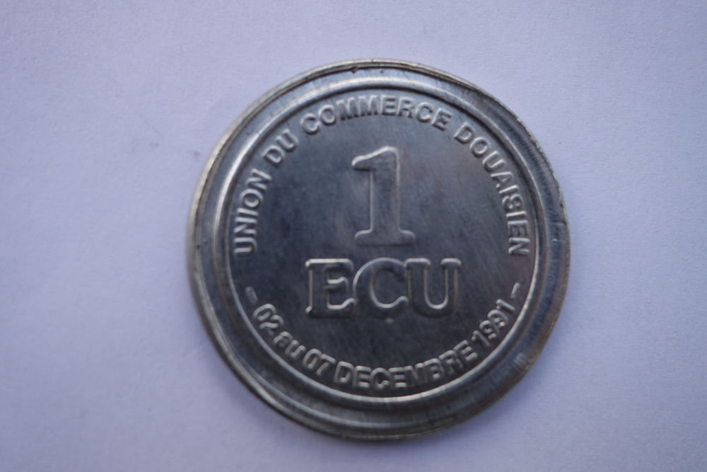 Lot de 6 pi&egrave;ces ECU Union du commerce Douaisien 