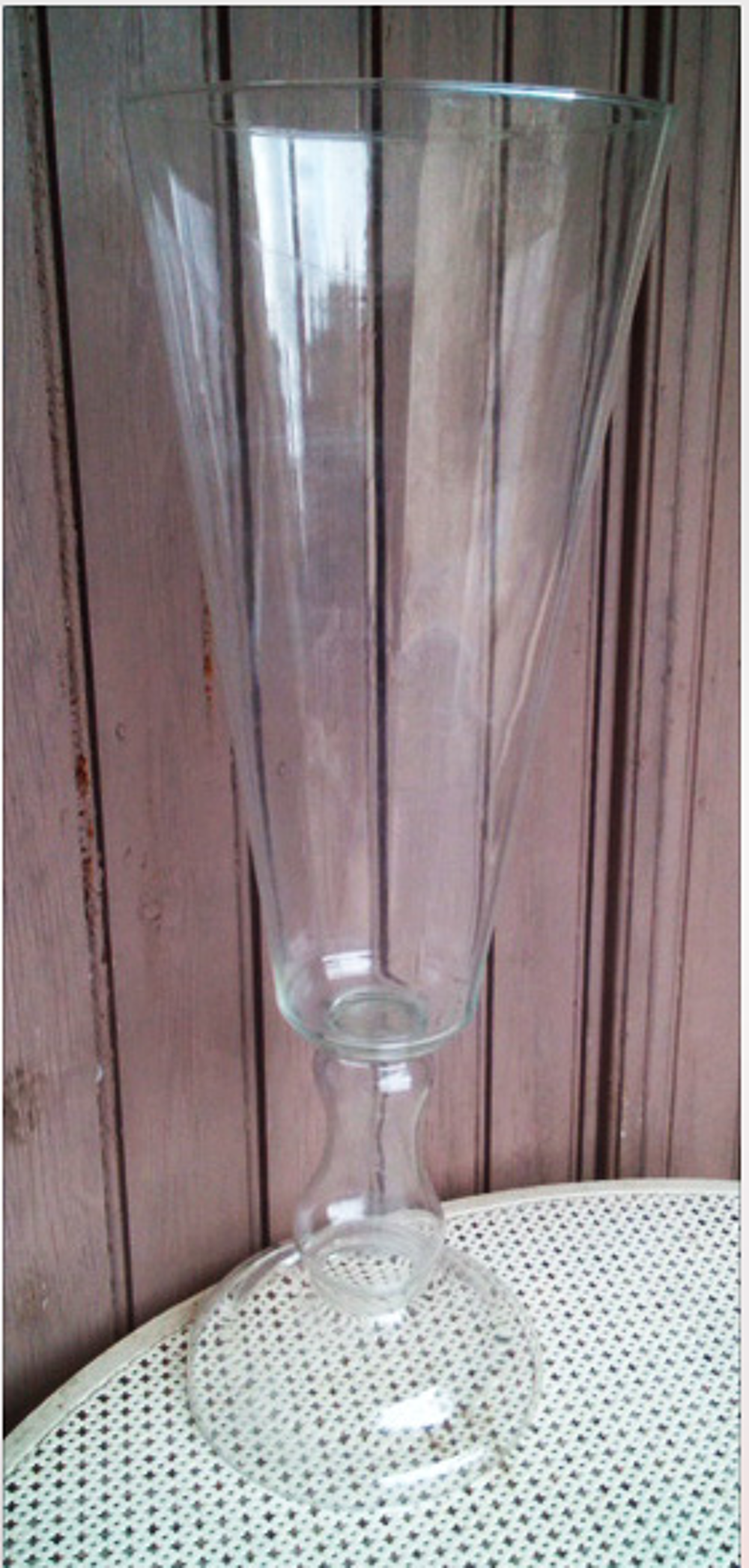 tr&egrave;s grand vase jarre potiche verre 73 cm de haut Dcoration