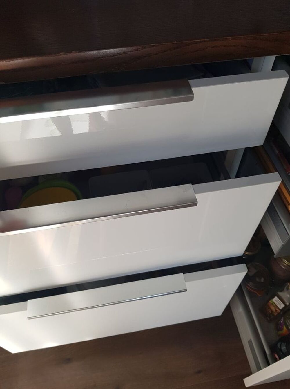 CUISINE EQUIPEE EN FORME L + ilot + LV + EVIER + Mitigeur
Cuisine