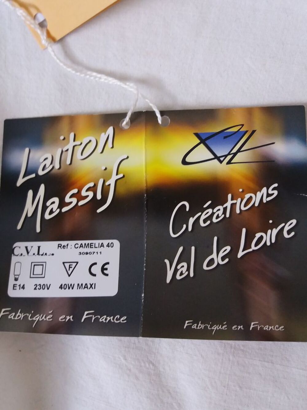 Applique laiton massif fait main Décoration