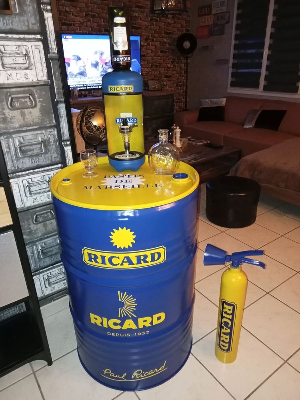 Console f&ucirc;t m&eacute;tallique Ricard Meubles