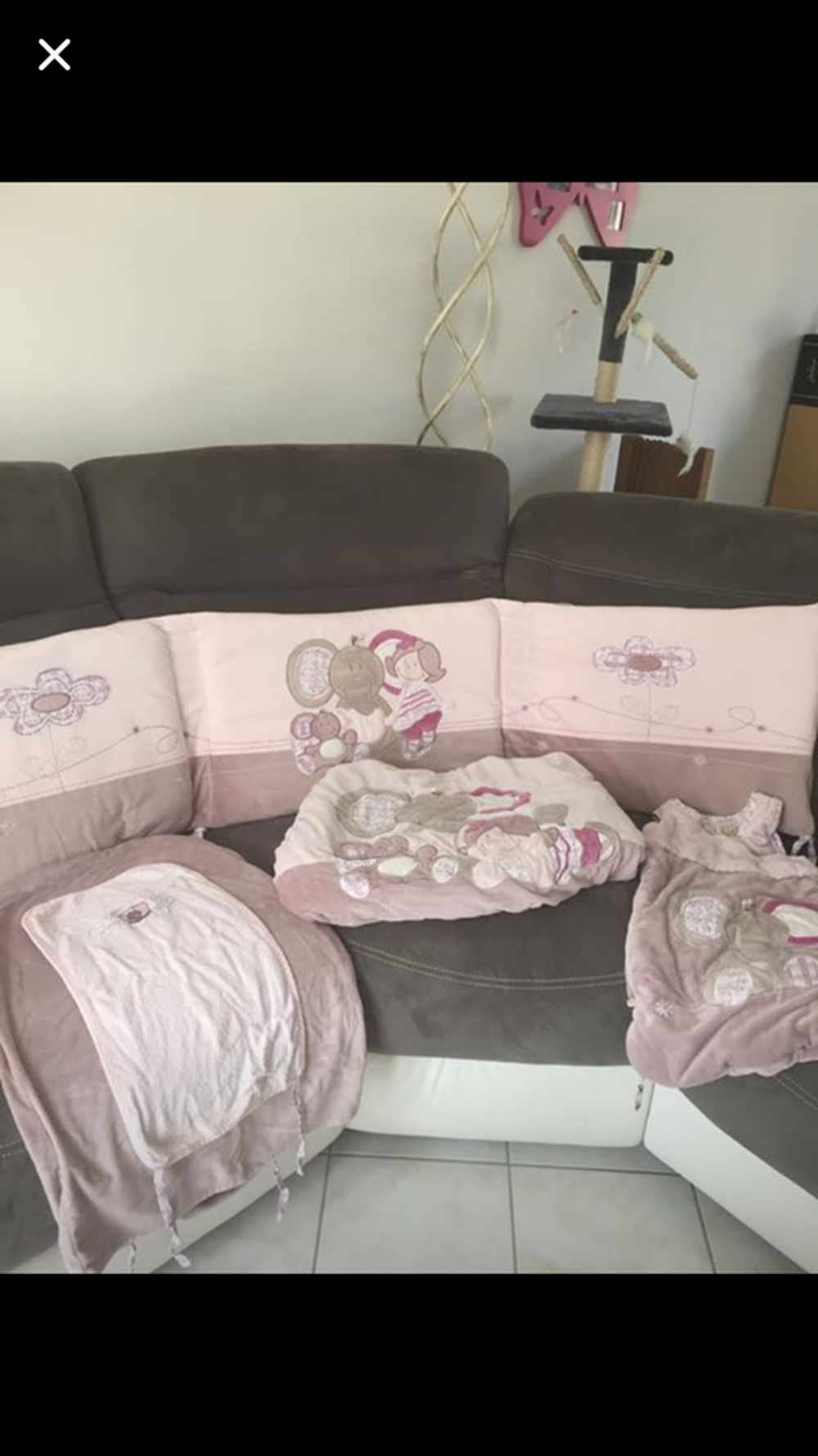 parure de lit b&eacute;b&eacute; fille Puériculture