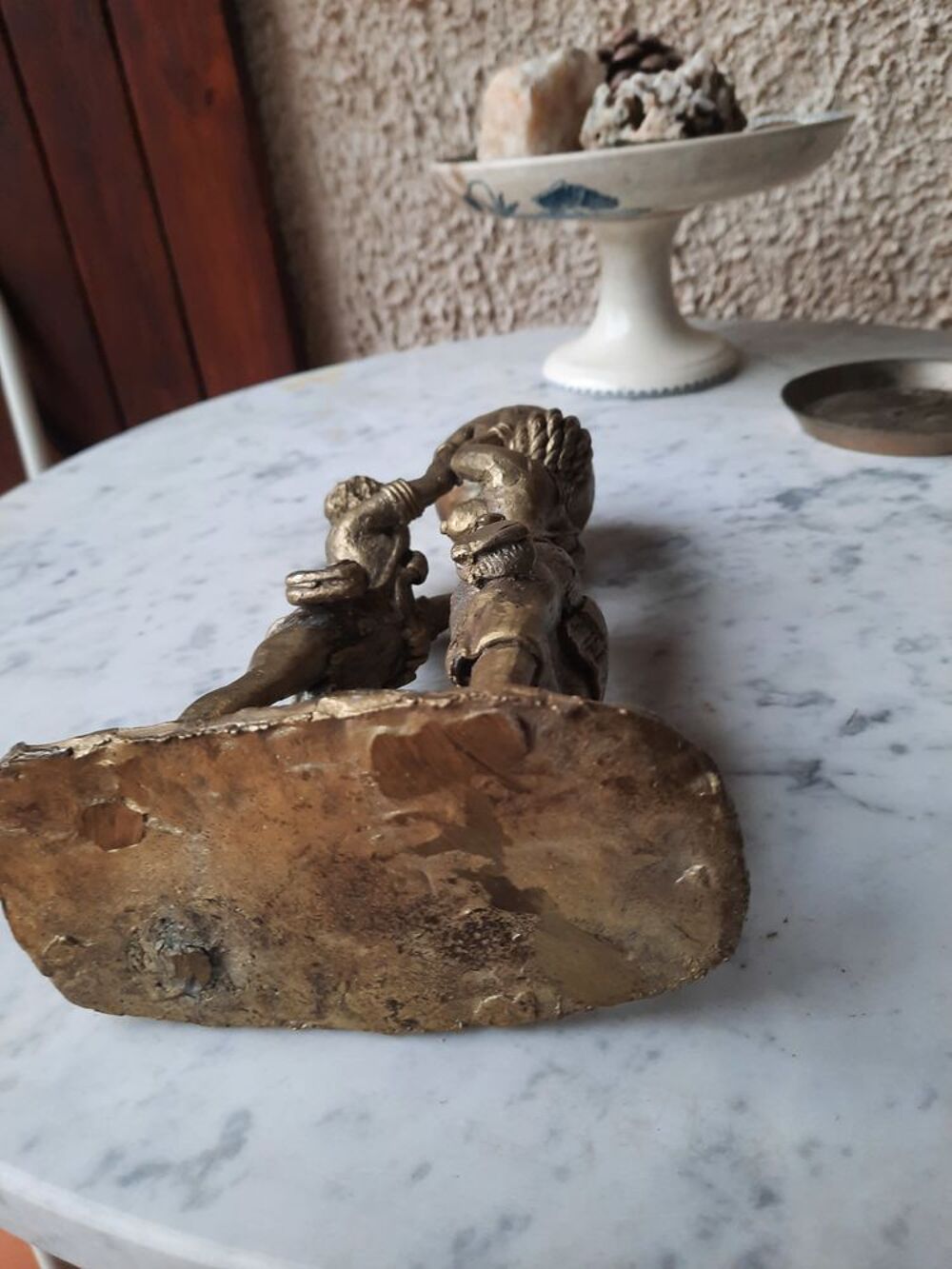 Statue bronze art africain 