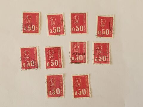 Timbre france Marianne de Bquet 0.50 f 1971-  lot 0.30 euro 0 Marseille 9 (13)