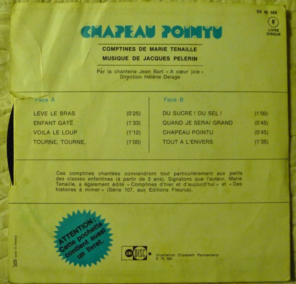 Vinyl CHAPEAU POINTU CD et vinyles