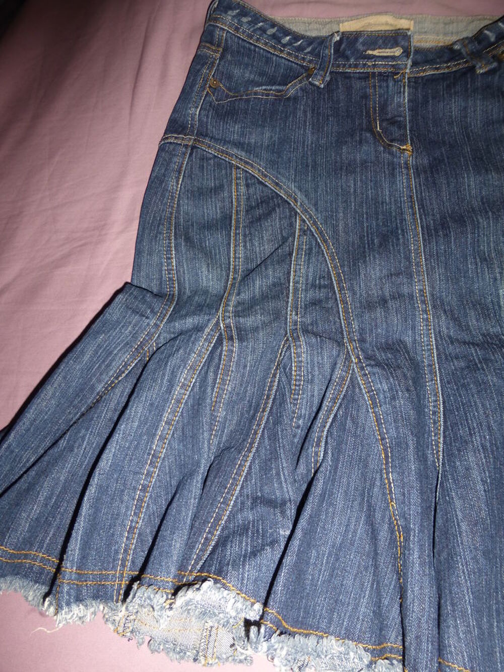 JUPE trapeze JEAN BLEU FONCE - 38 Vêtements