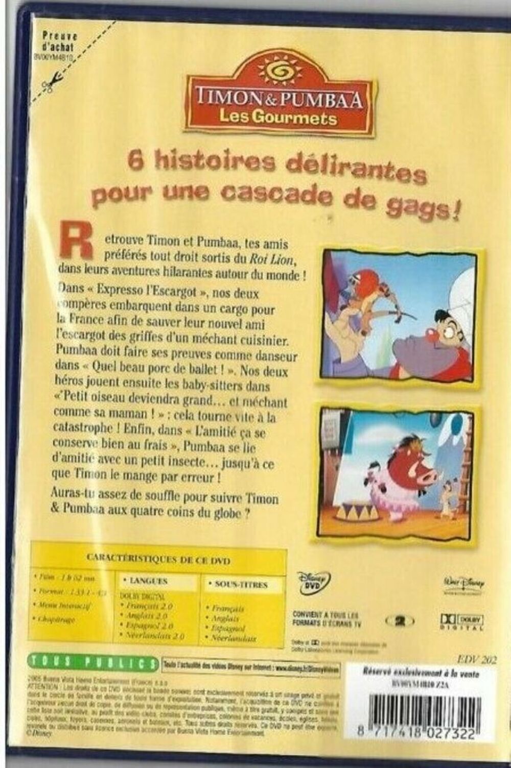 2 DVD films animation enfants DVD et blu-ray