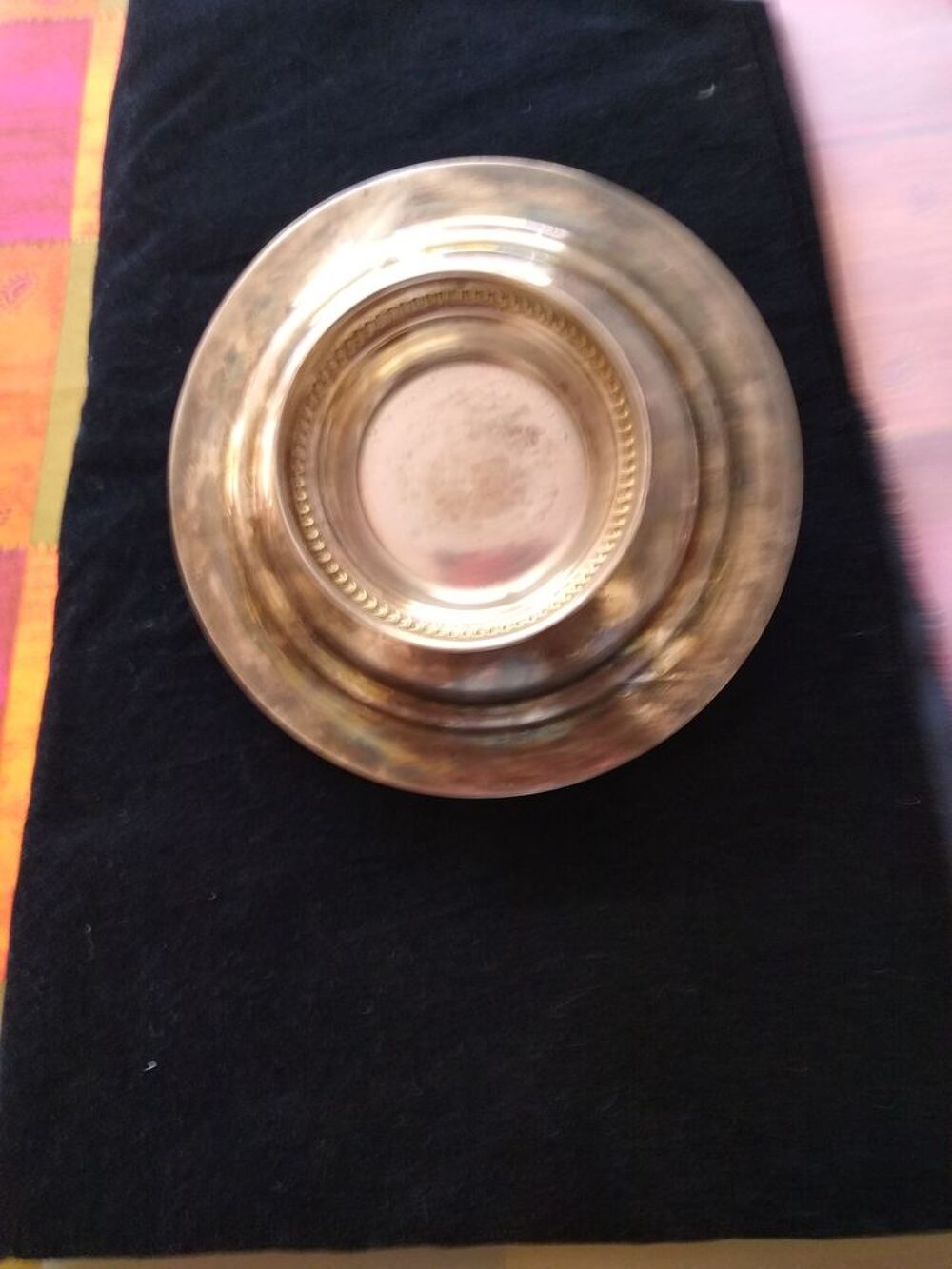  Anciens Plats en m&eacute;tal argent&eacute; du XIX e Si&egrave;cle Décoration