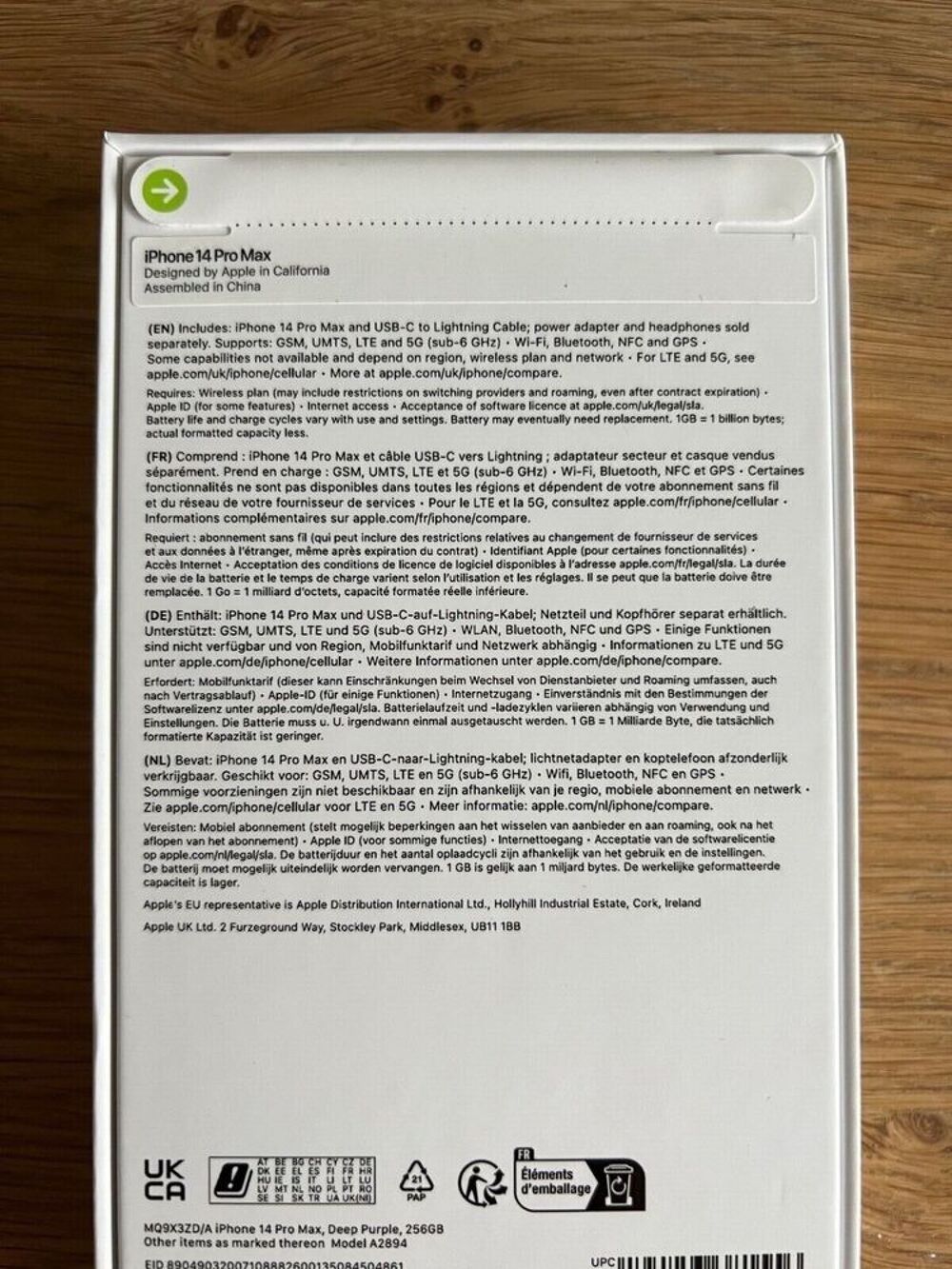 iPhone 14 pro max violet 256gb Téléphones et tablettes