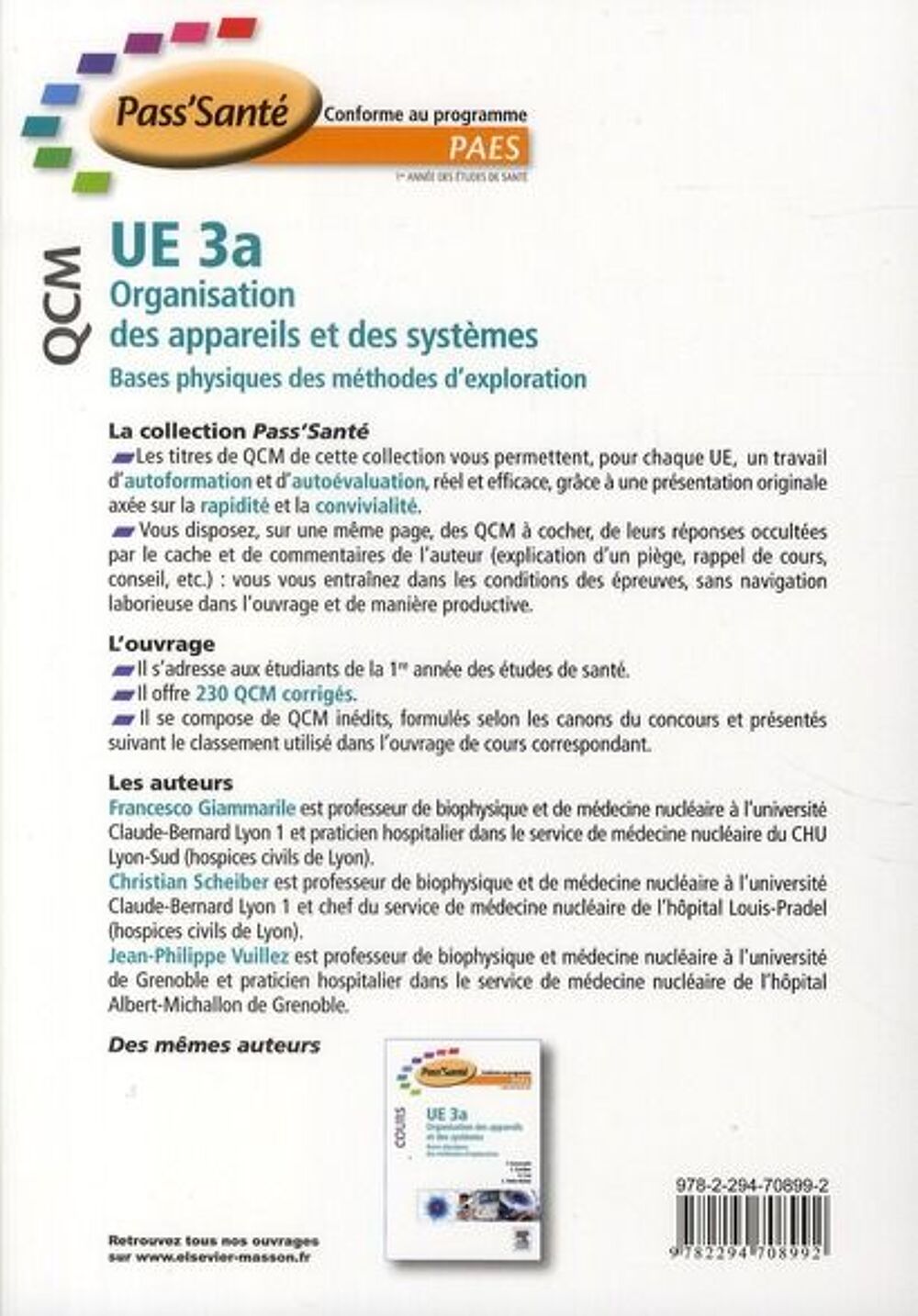 Livre de m&eacute;decine UE 3 ; premi&egrave;re ann&eacute;e sant&eacute; Livres et BD