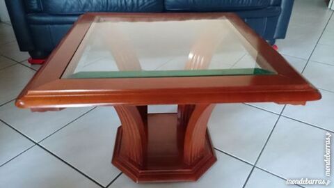 Table basse merisier, plateau verre 350 Chevigny-Saint-Sauveur (21)