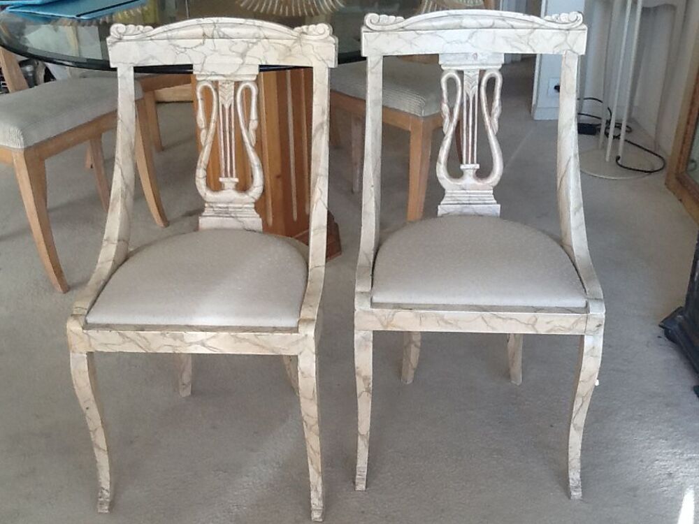 Chaises lyre peintes Meubles