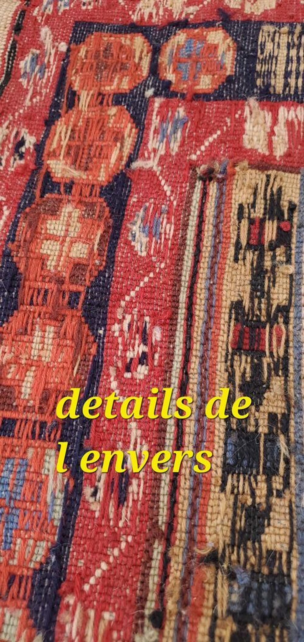 SOUMAK tapis laine nou&eacute; main Décoration