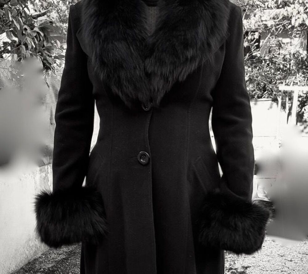 Manteau long noir &eacute;l&eacute;gant Vêtements