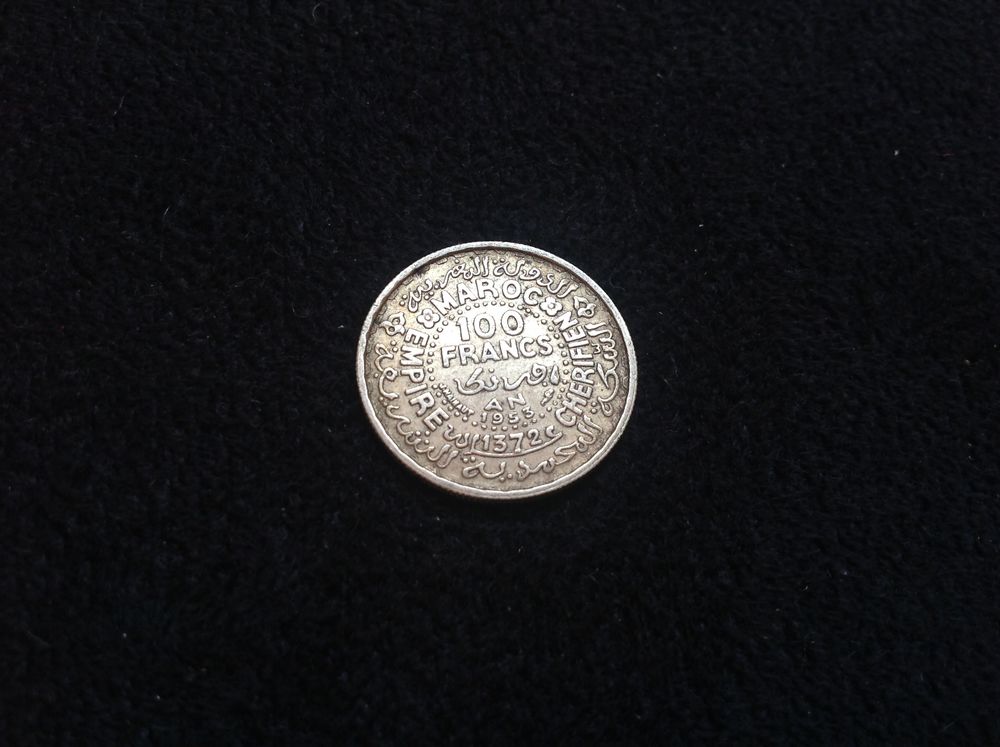 PIE?CE DE MONNAIE 100 FRANCS MAROCAIN 1953-1372
