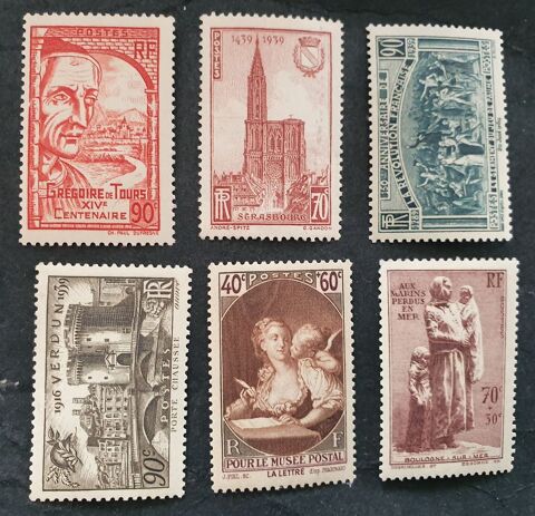 Timbres France 442  447 neufs 7 Jou-ls-Tours (37)