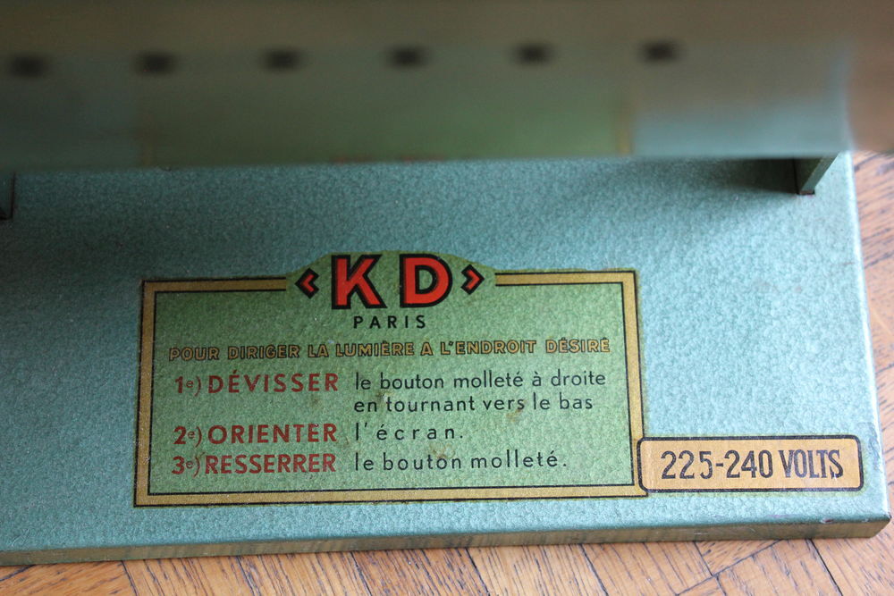 Lampe industrielle photo KD Paris 1950 inactinique Décoration