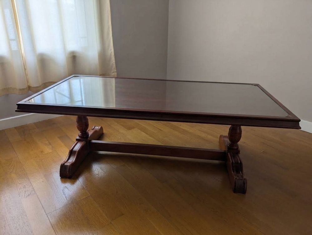 Superbe table basse bois massif style acajou Meubles