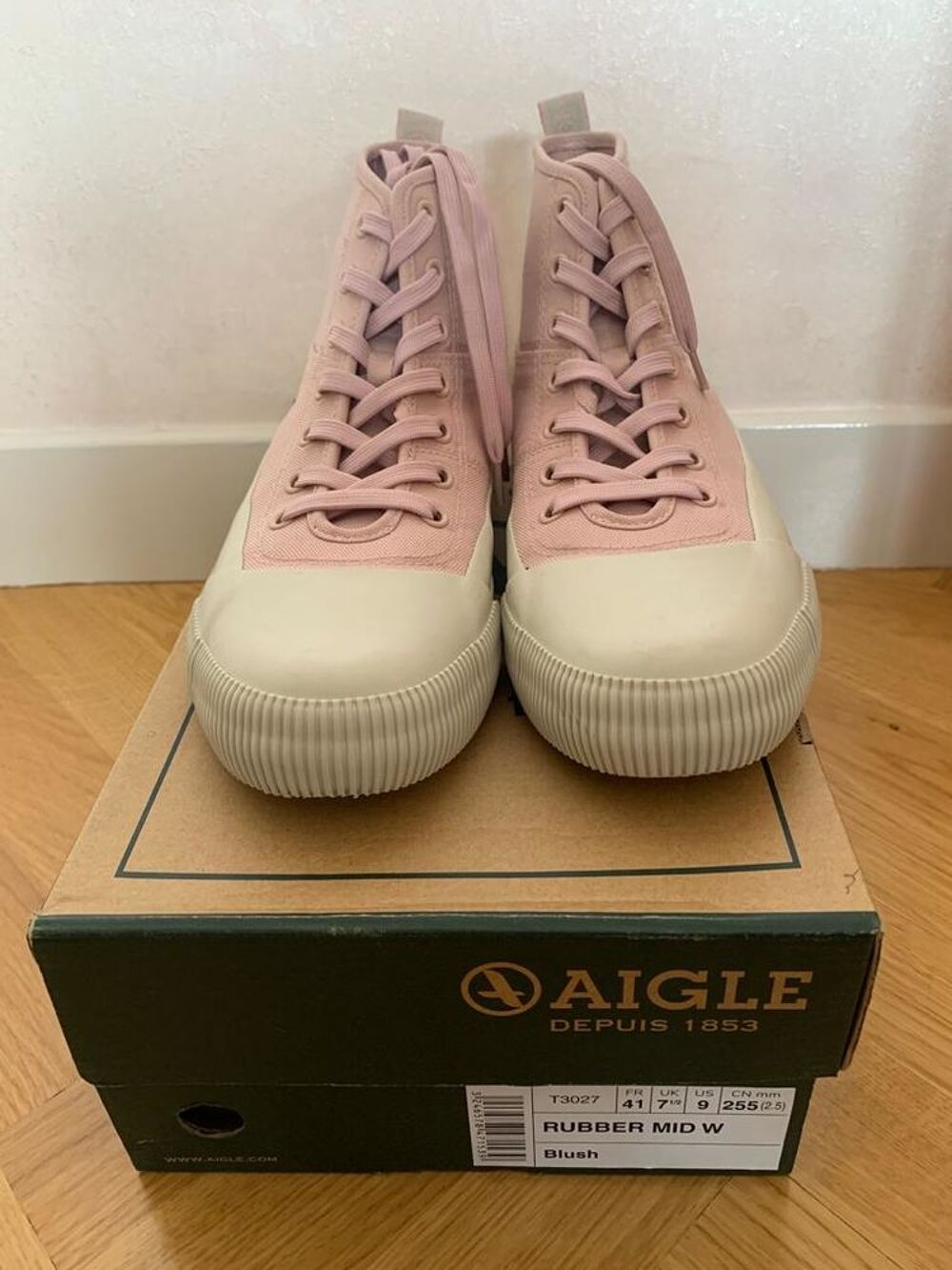 FEMME, AIGLE Baskets Rose Rubber Mid W FR.41 Fashion Color Chaussures