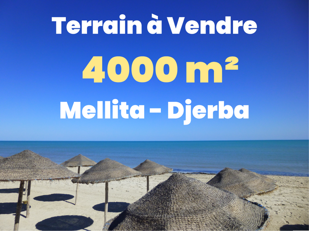 Vente Terrain Mellita Djerba - terrain 4000m² Djerba (Tunisie)