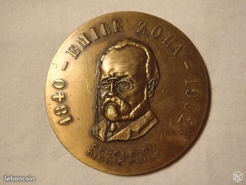 M�daille : Emile Zola en bronze 20 Limoges (87)