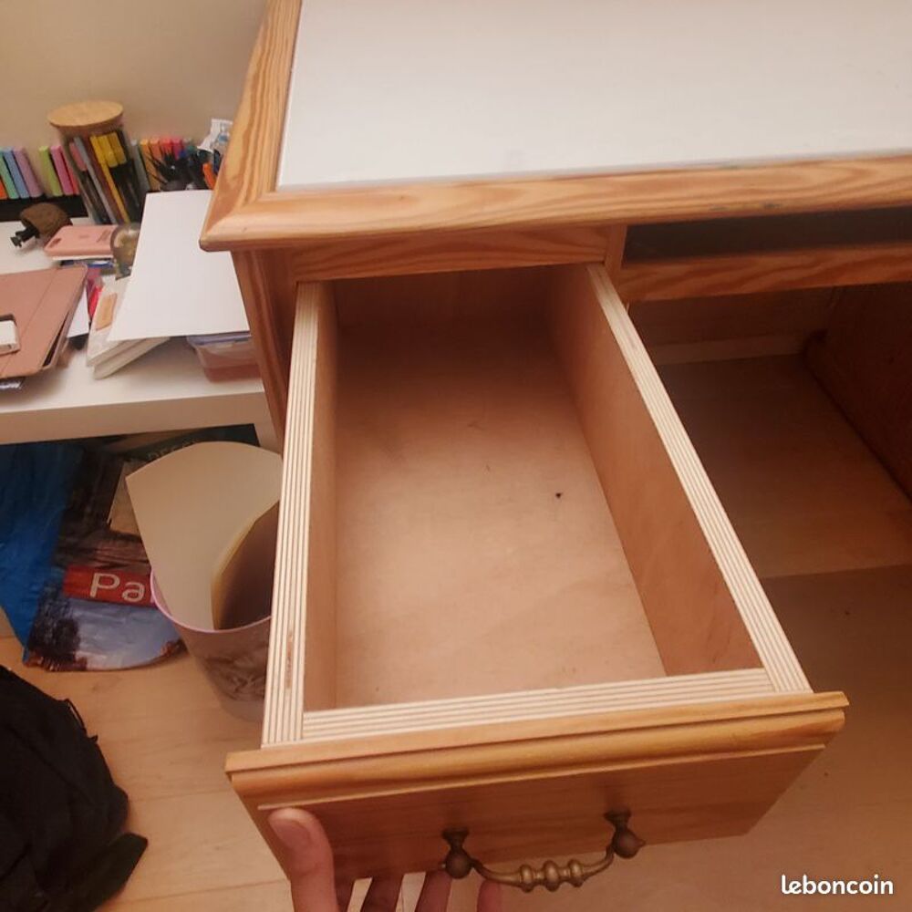 BUREAU EN BOIS D OREGON FAIT MAIN Meubles