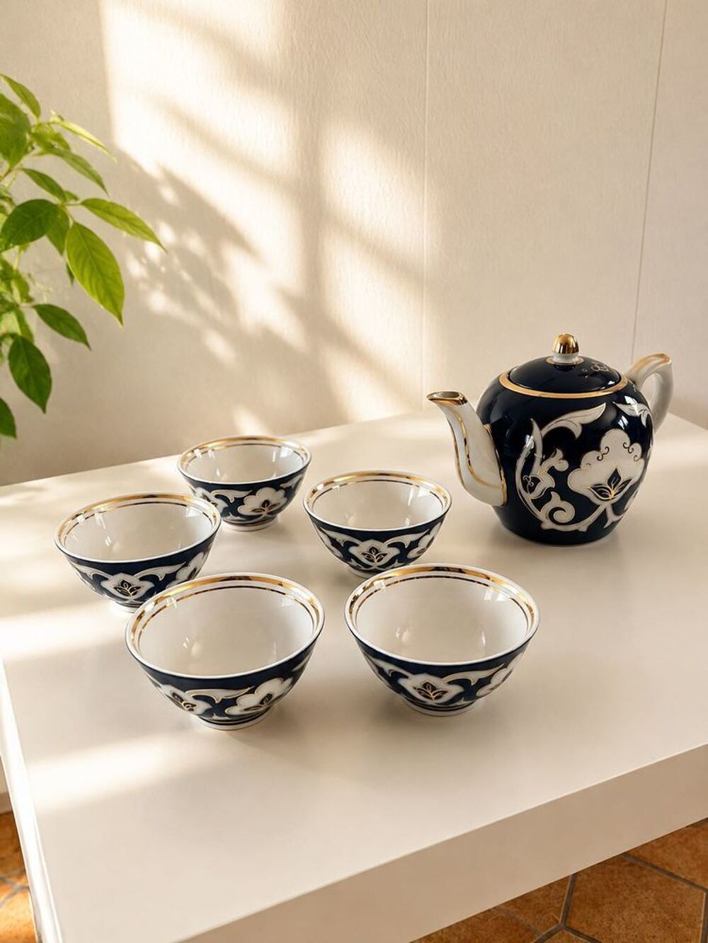 Service &agrave; th&eacute; oriental en porcelaine Décoration
