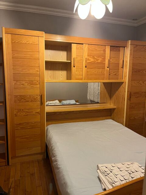 Chambre lit pont bois clair Cholet (49)
