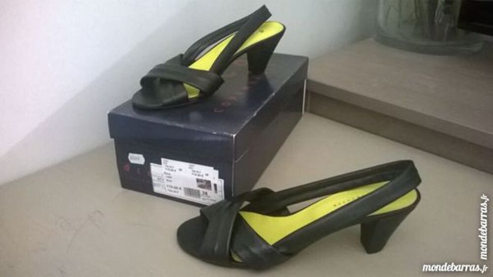 Sandales &agrave; talons NEUVES tout cuir marque DICO Chaussures