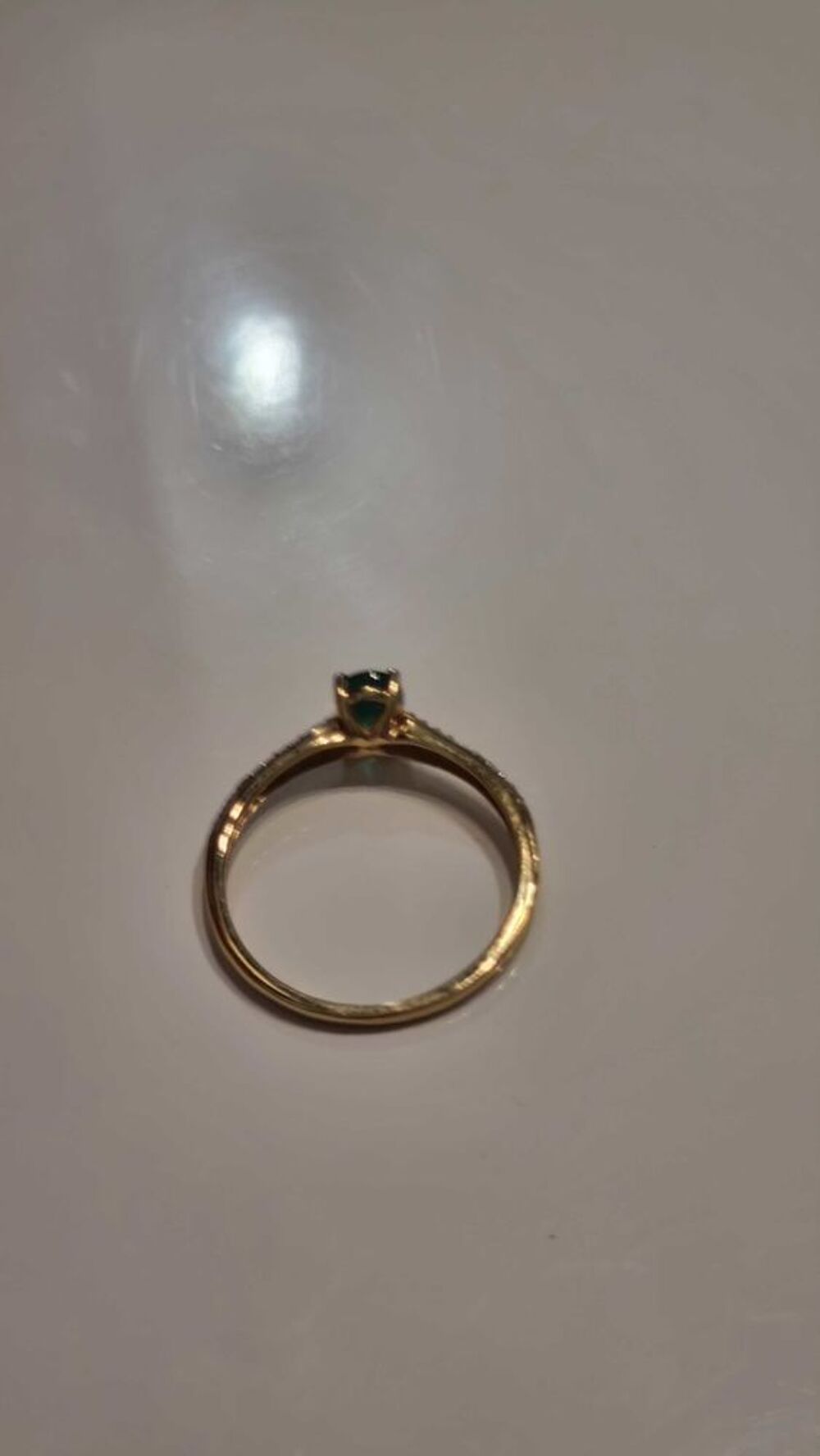 Bague or jaune &eacute;meraude Bijoux et montres