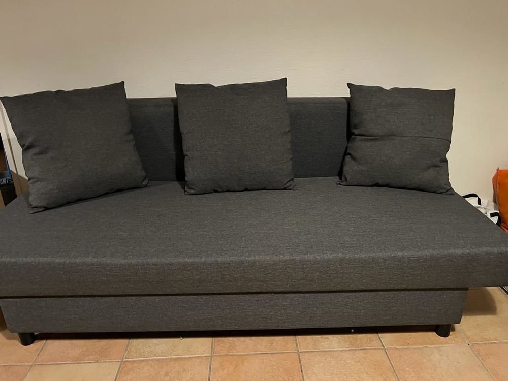 Canap&eacute; convertible IKEA Asarum gris Meubles