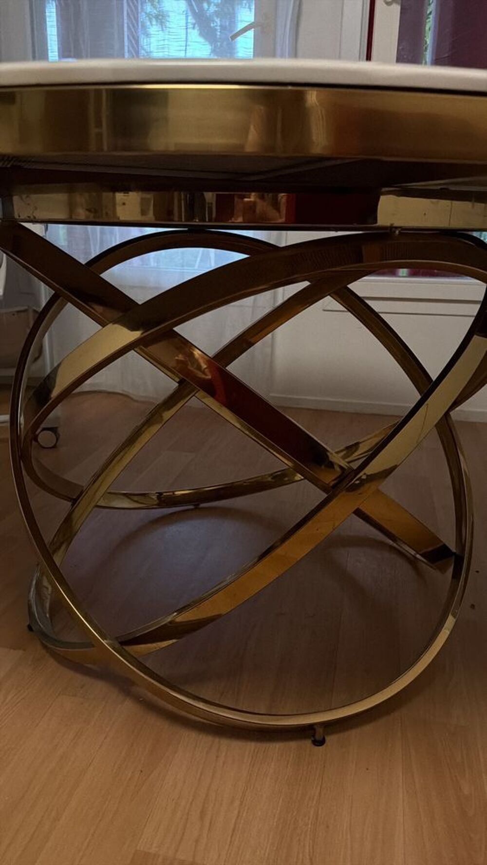 Table basse gigogne + table &agrave; manger en marbre. Meubles