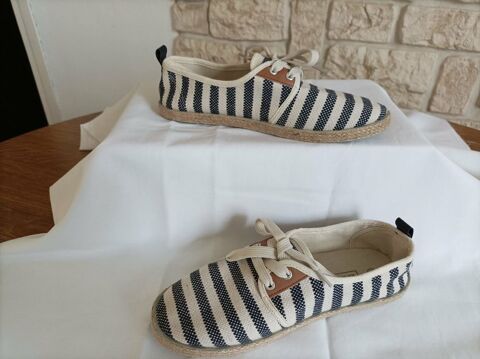 Espadrilles à lacets en toile style marin . Pointure 38 10 Troyes (10)