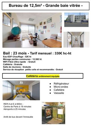 Location Autre Votre Bureau Ind?pendant acc?s 24h/24 7/7 Fontenay-sous-bois
