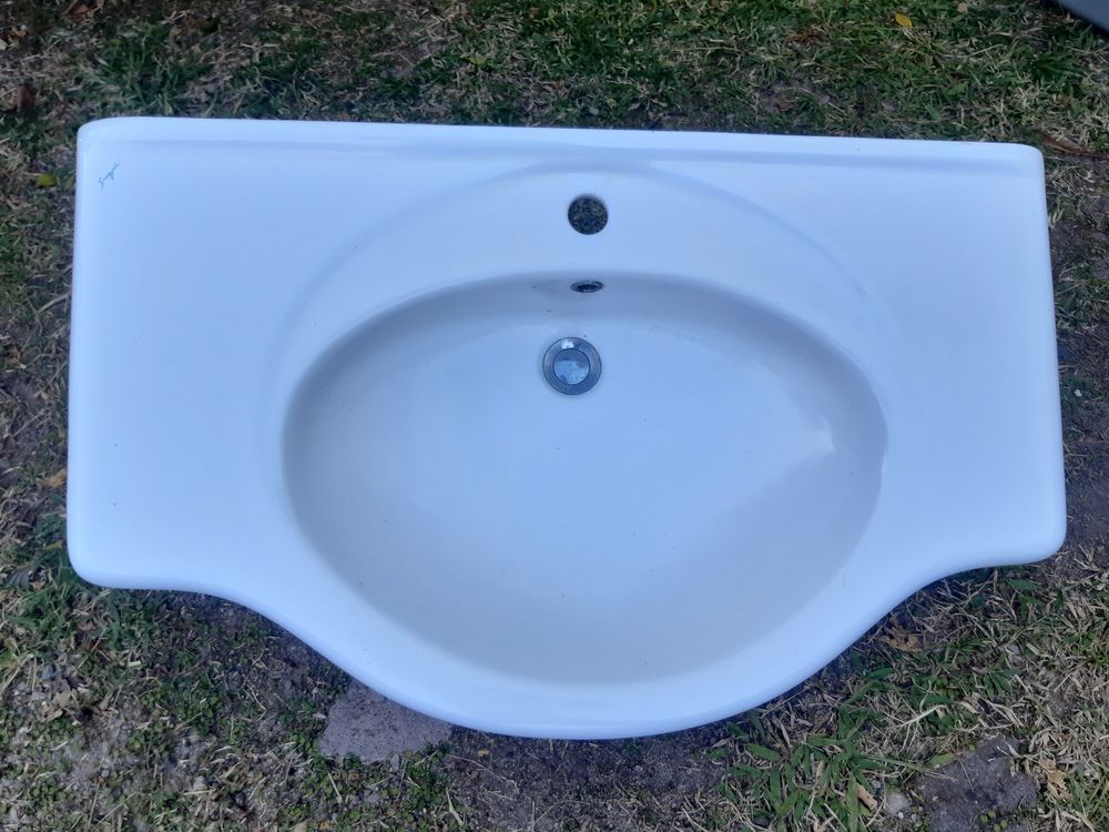 LAVABO GRES BLANC Décoration