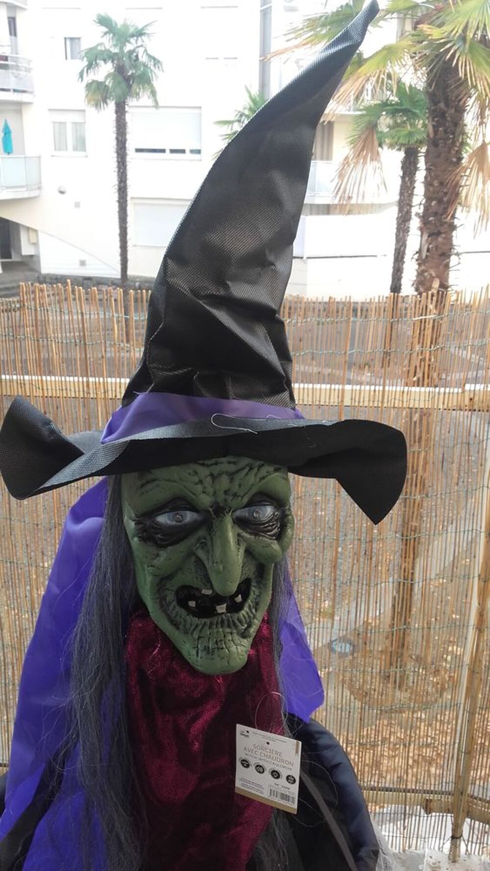 Automates Halloween Sorci&egrave;re effrayante en chaudron Décoration