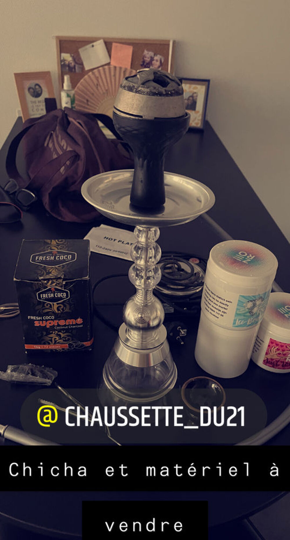 Chicha et mat&eacute;riel 