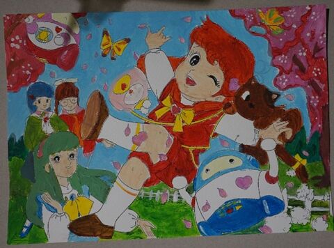 peinture - vas y julie - sur papier A4 aquarelle 300 g 4 Fougères (35)