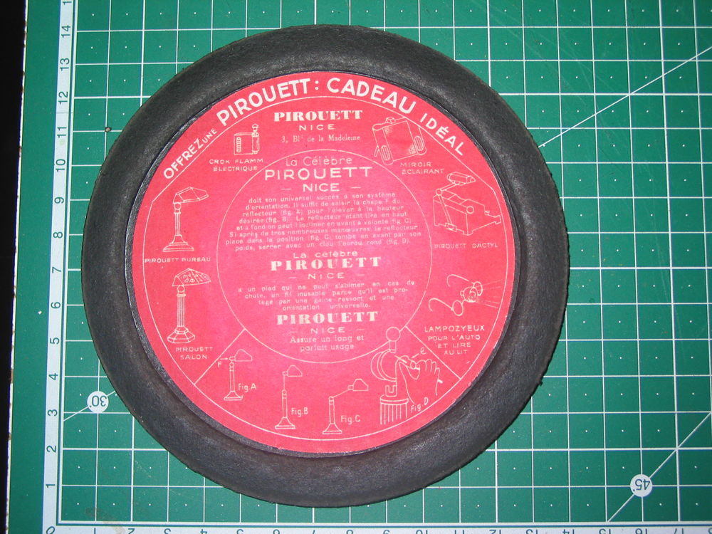 Dessous de lampe PIROUETT de remplacement carton gaufr&eacute; avec Décoration