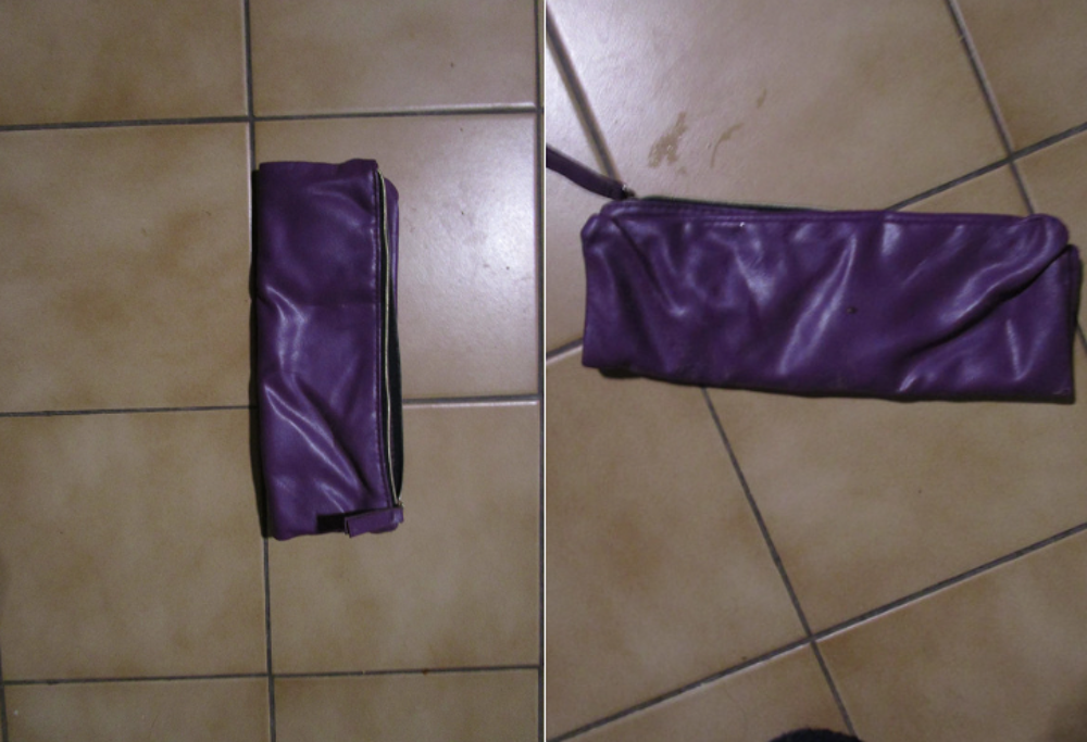 trousse violette Maroquinerie