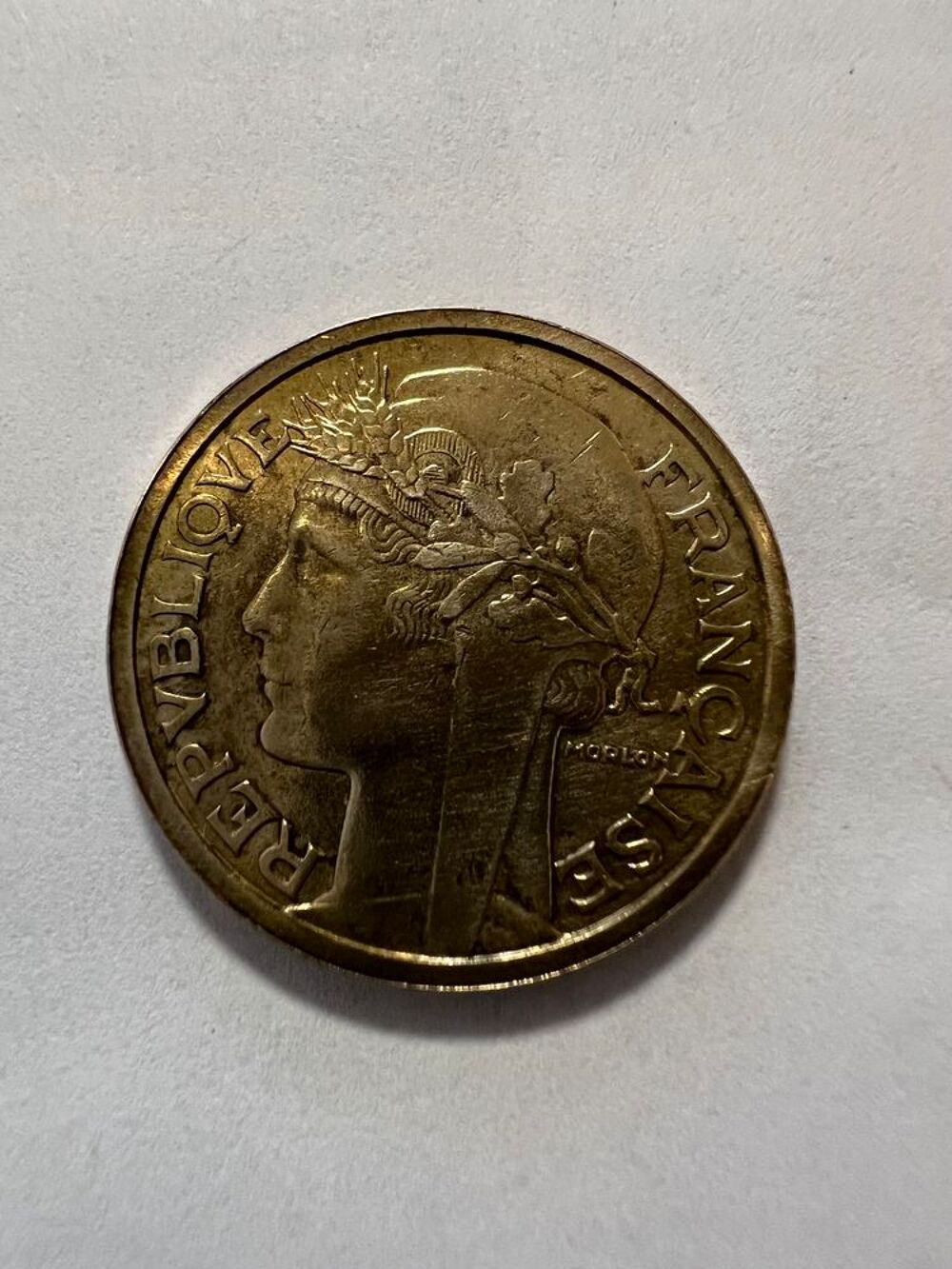 Pi&egrave;ce de 2 Francs de 1938 Morlon 