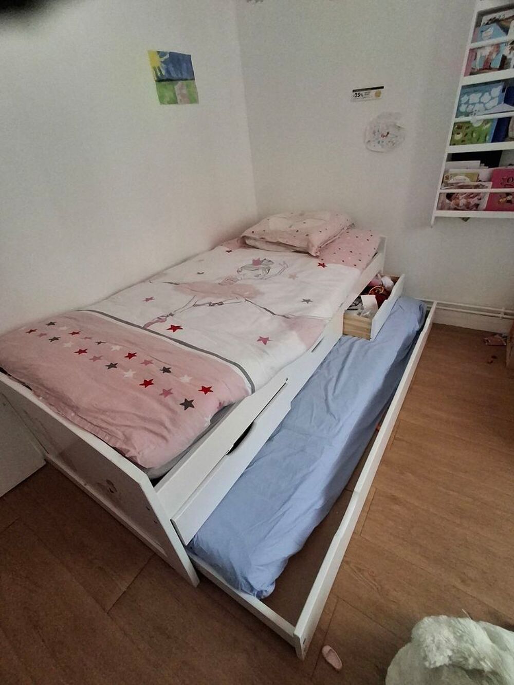Chambre d enfants fille : armoire +lit tiroirs Mobilier enfants
