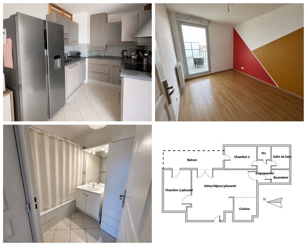 Vente Appartement T3 lumineux Villeurbanne avec balcon et garage - proche gratte ciel Villeurbanne